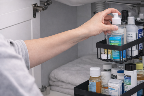 Adjustable Under-Sink Organizer w/ Slide-Out Storage (1 or 2 Pack)